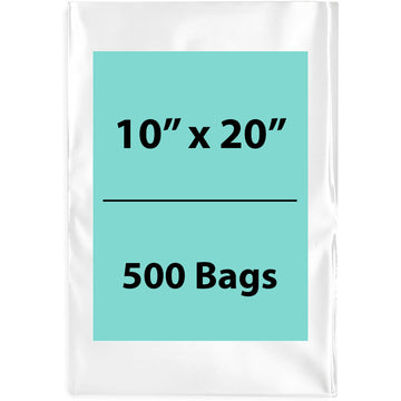 Clear poly bags Flat 10 inch (width) X 20 inch (Height) LDPE
